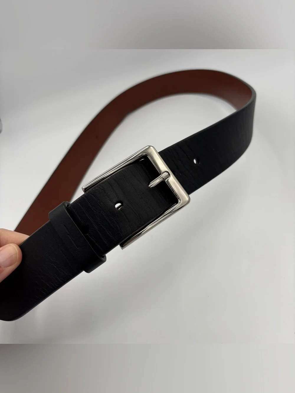 Shinola Black Leather Belt